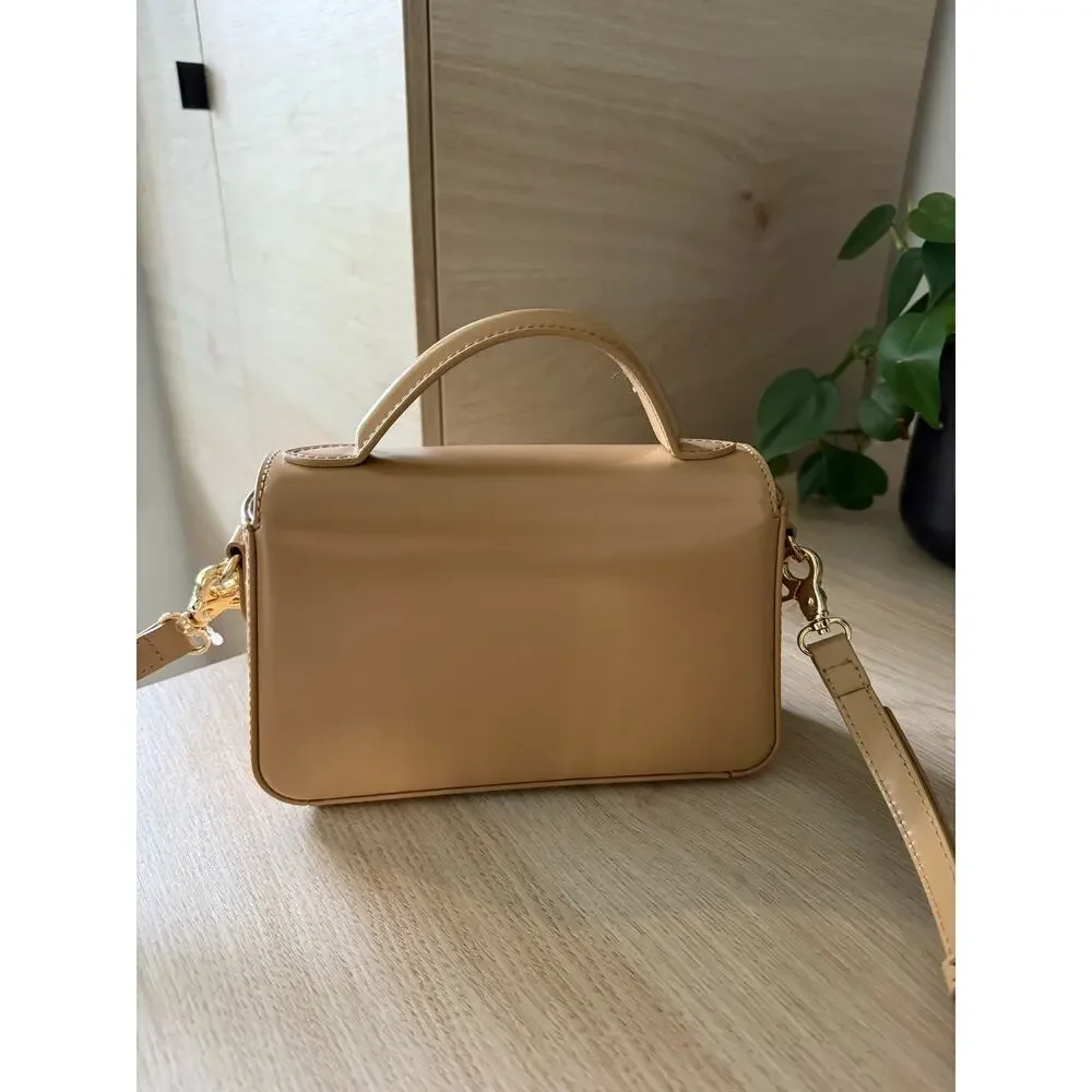 $178 New J Crew Leather Edie Top Handle Bag - Honey Brown - Picture 12 of 16